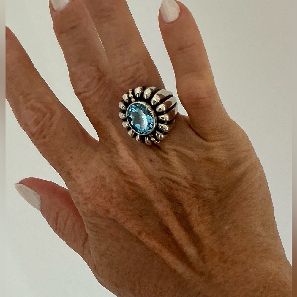 Lagos Caviar topaz ring